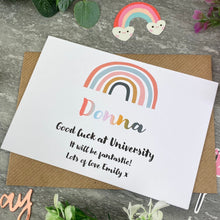 Load image into Gallery viewer, Good Luck At University Rainbow Card-3-The Persnickety Co
