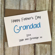 Load image into Gallery viewer, Happy Fathers Day Grandad - Personalised Card-6-The Persnickety Co
