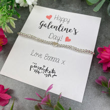 Load image into Gallery viewer, Personalised Galentine&#39;s Day Beaded Bracelet
