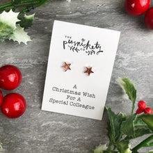 Load image into Gallery viewer, A Christmas Wish For A Special Colleague - Star Earrings-7-The Persnickety Co
