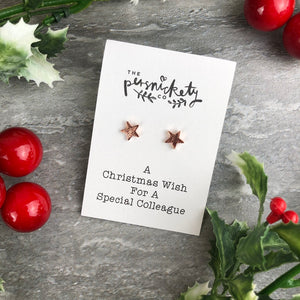 A Christmas Wish For A Special Colleague - Star Earrings-7-The Persnickety Co