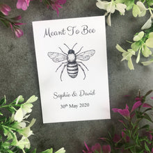 Load image into Gallery viewer, Personalised Meant To Bee Seed Wedding Favours Pack Of 12-7-The Persnickety Co
