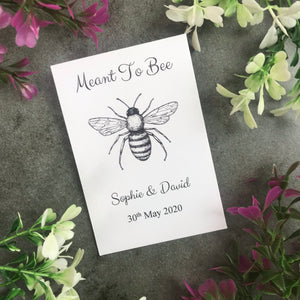 Personalised Meant To Bee Seed Wedding Favours Pack Of 12-8-The Persnickety Co