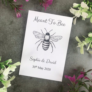 Personalised Meant To Bee Seed Wedding Favours Pack Of 12-2-The Persnickety Co