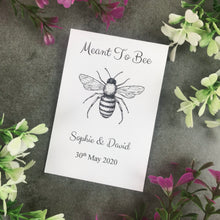 Load image into Gallery viewer, Personalised Meant To Bee Seed Wedding Favours Pack Of 12-4-The Persnickety Co
