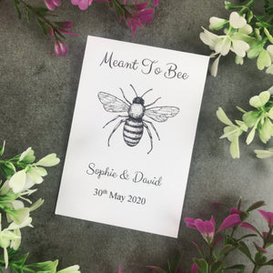 Personalised Meant To Bee Seed Wedding Favours Pack Of 12-4-The Persnickety Co