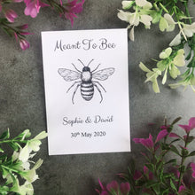 Load image into Gallery viewer, Personalised Meant To Bee Seed Wedding Favours Pack Of 12-The Persnickety Co
